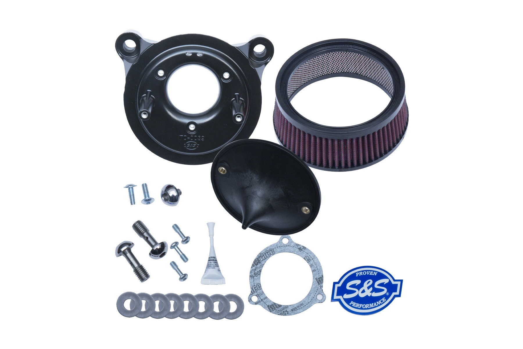 S&S Cycle エスアンドエスサイクル ステルス エアクリーナーキット カバーナシ ツインカム(電子スロットル) 08-17 170-0301B