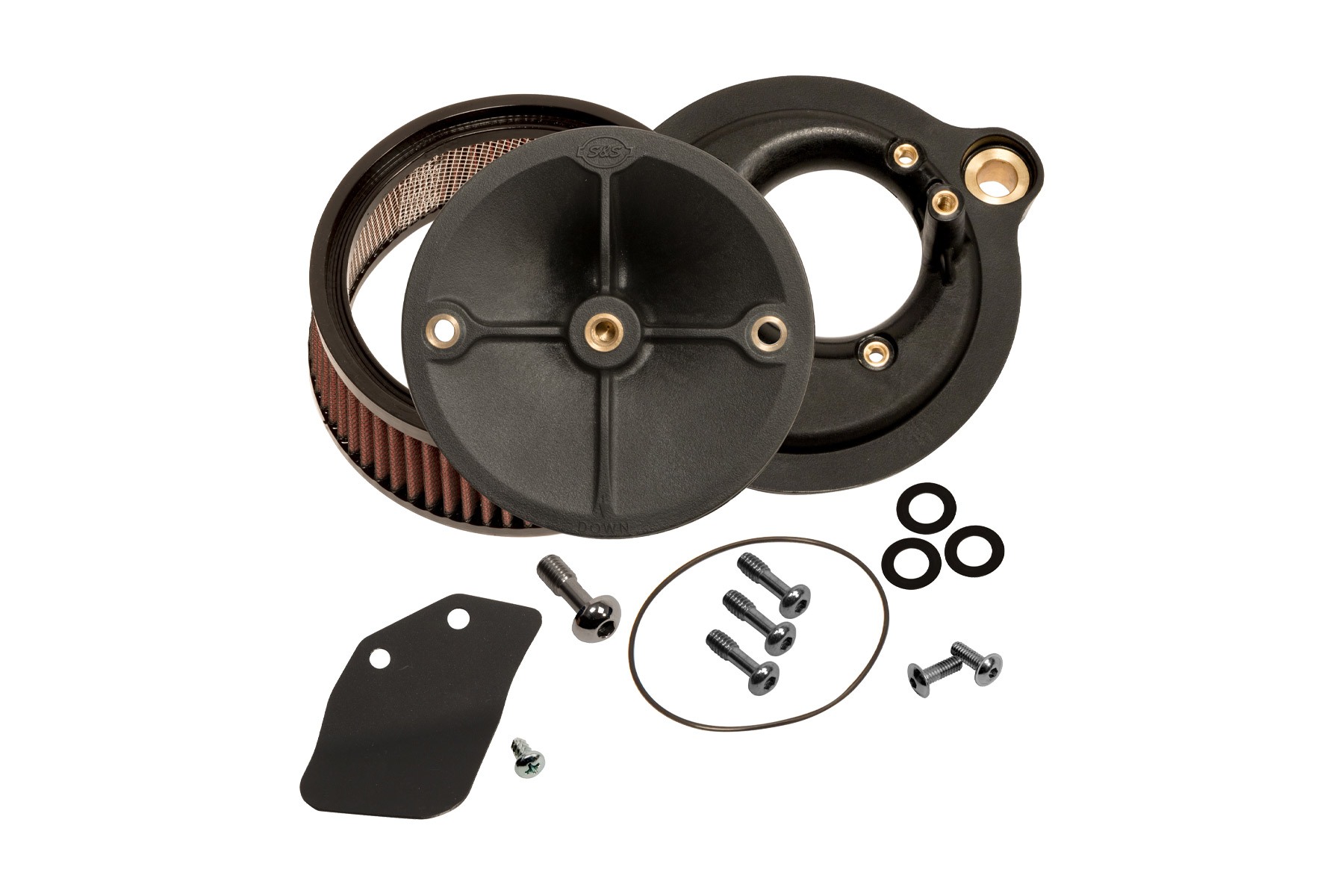 S&S Cycle エスアンドエスサイクル ステルス エアクリーナーキット カバーナシ ミルウォーキーエイト 17-23 170-0354C