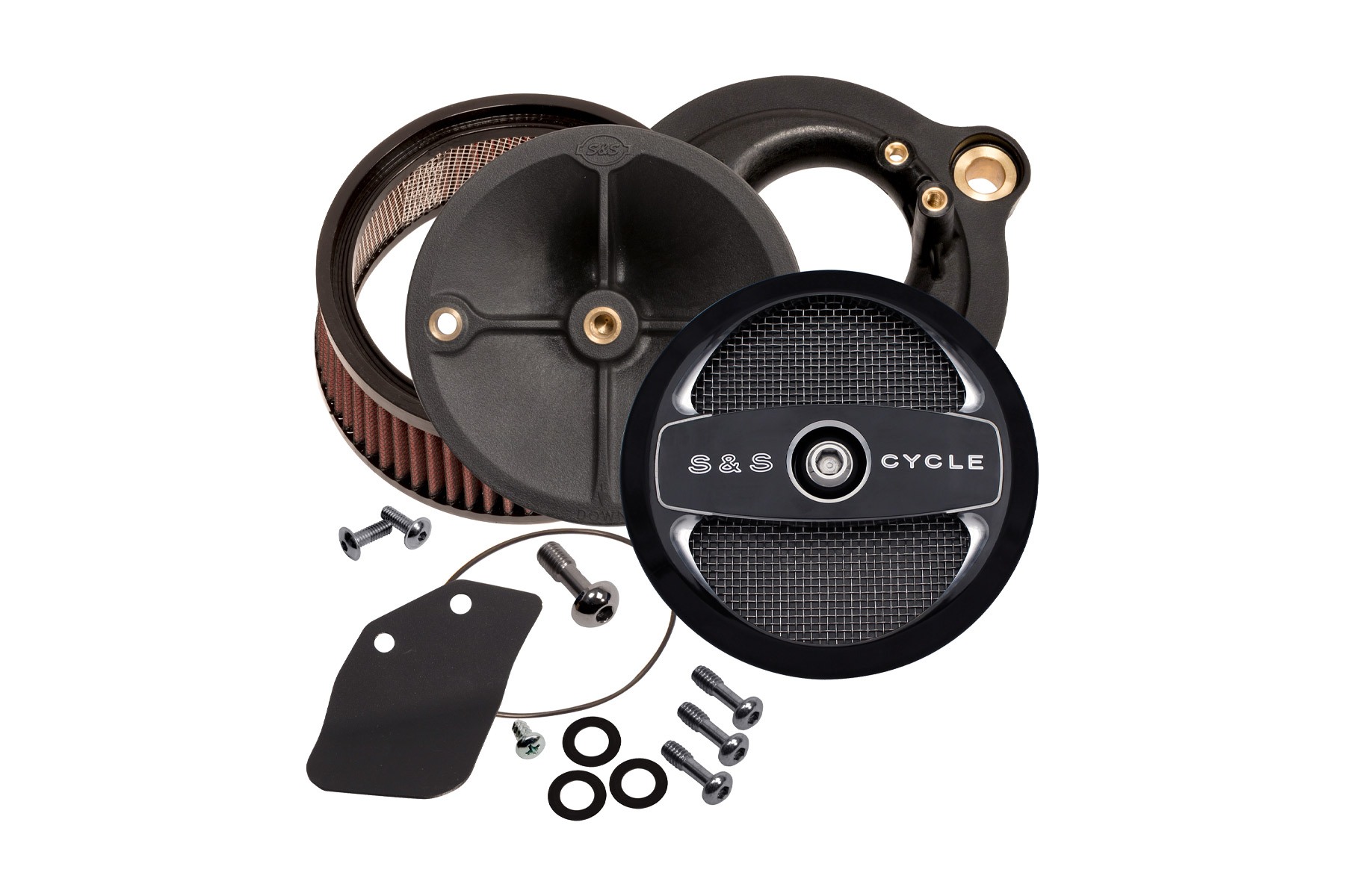 S&S Cycle エスアンドエスサイクル ステルス エアクリーナーキット エアワン ミルウォーキーエイト 17-23 170-0394C