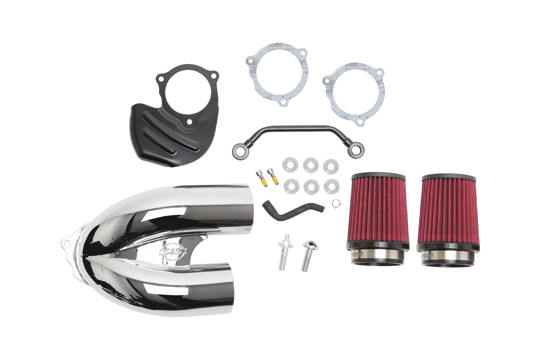 S&S Cycle エスアンドエスサイクル チューンドインダクション エアクリーナーキット クローム ミルウォーキーエイト 17-23 170-0566A