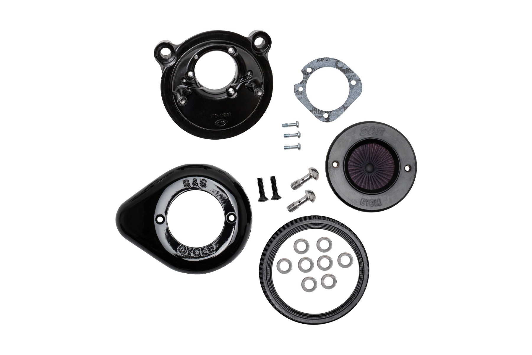 S&S Cycle エスアンドエスサイクル AirStinger エアスティンガーステルス エアクリーナーキット グロスブラック スポーツスター 07-22 170-0726A｜MOTO-OCC 店