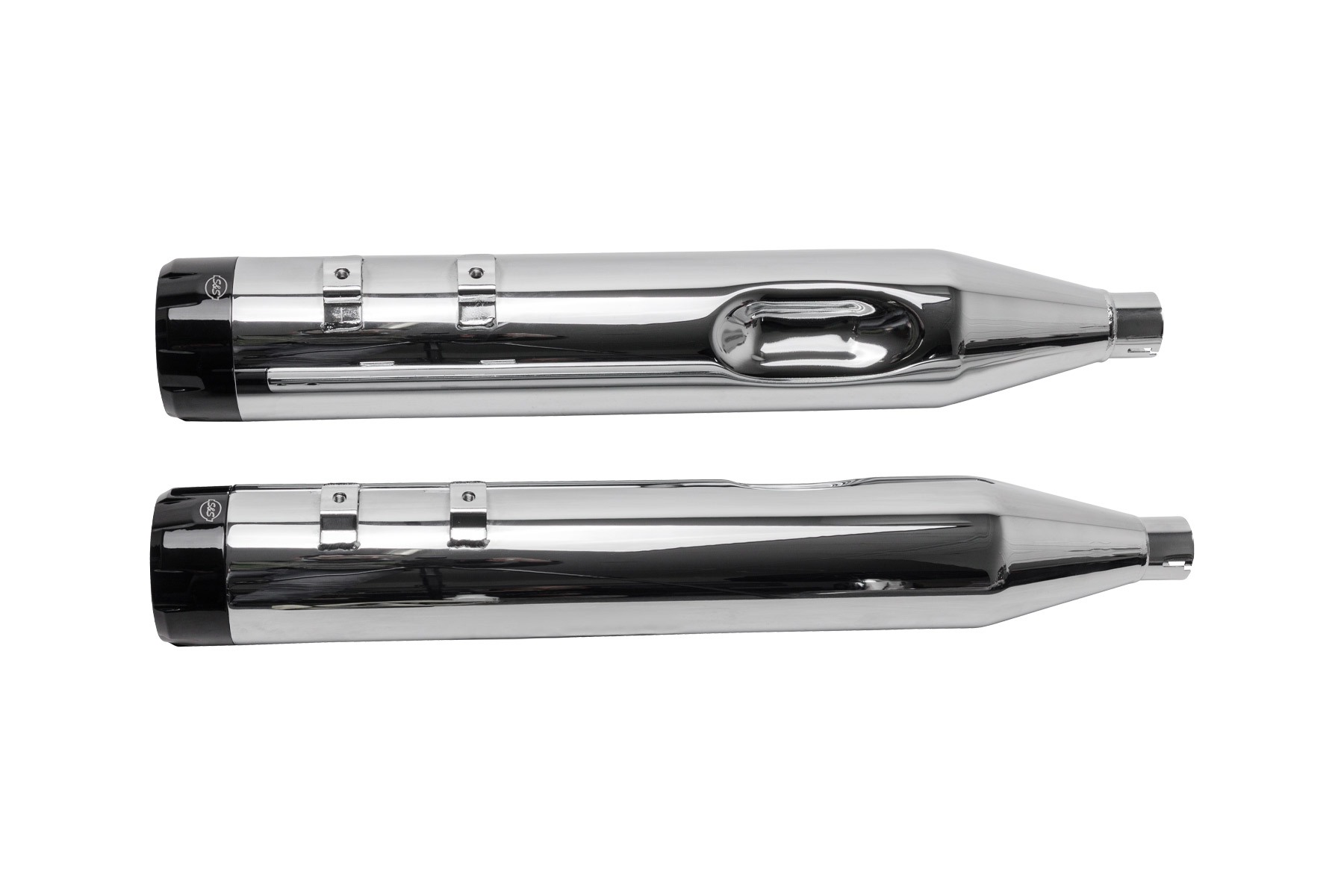 S&S Cycle エスアンドエスサイクル スリップオン スラスター CH/BLK TOURING 95-16 550-0619