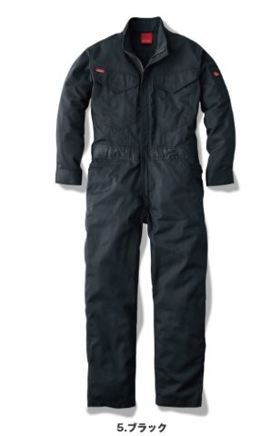 オールマイティーツナギ　5.ブラック　B5Lサイズ GE-830 カジュアル 作業服 エスケープロダクト