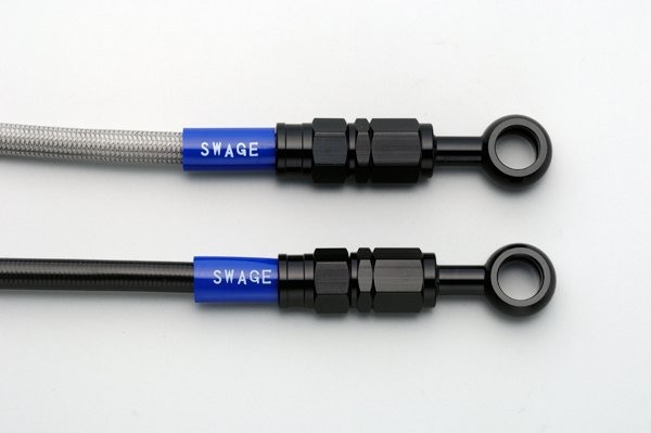 在庫有り SWAGE-LINE スウェッジライン フロントホースキット BLK/BLK TDR250 88 BAFB236｜MOTO-OCC 店