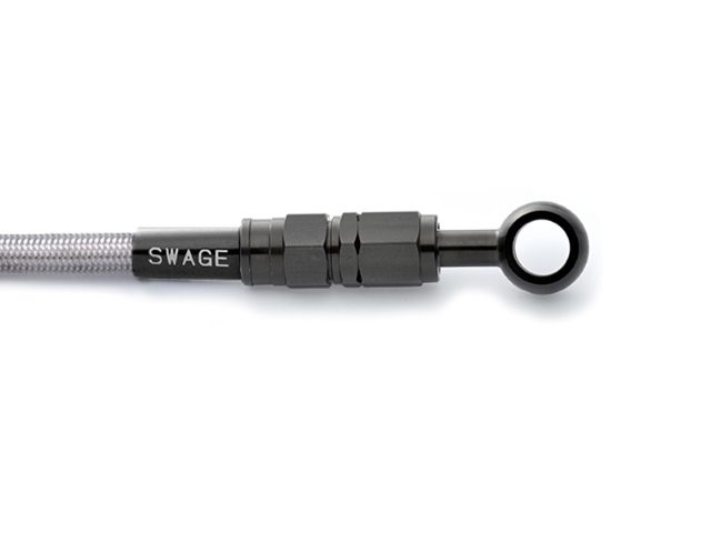 SWAGE-LINE スウェッジライン リアホースキット ステンBLK/クリア FZ400R/N 84-87 BTR213