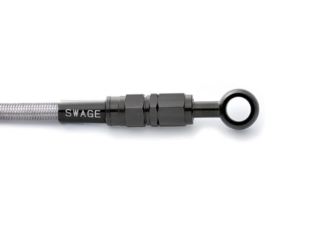 SWAGE-LINE スウェッジライン リアホースキット ステンBLK/クリア GSX1100SカタナFE　00 BTR495