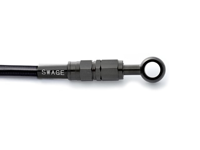 SWAGE-LINE スウェッジライン リアホースキット ステンBLK/BLK XR650R 00-04 BTRB108