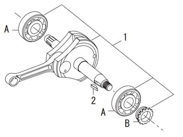 在庫有り SPタケガワ ストロークアップクランクシャフトASSY 6Vモンキー/ゴリラ 01-10-0081|MOTO-OCC 店