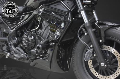 在庫有り Garage T&F ティーアンドエフ レブル250 コンバットカウル(オーバー&アンダーVer1)SET(ブラック) 606241