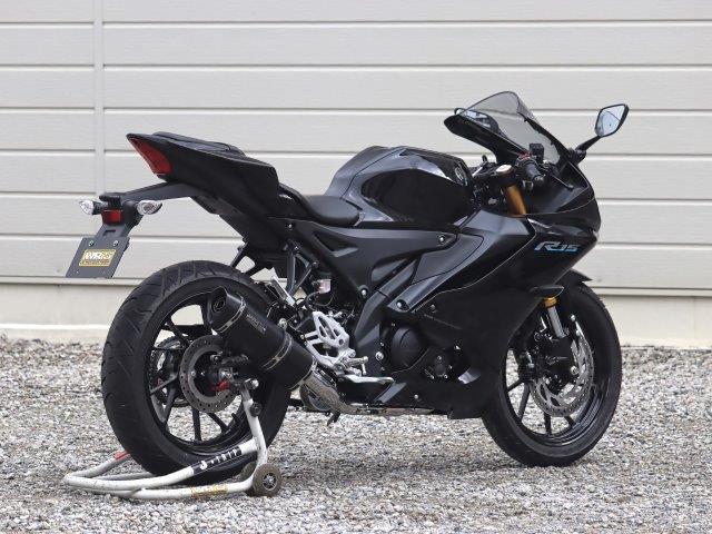 WR’S ダブルアールズ SS-OVALタイプ F-BLACK TITAN仕様 F-ブラックチタン マフラー YAMAHA ヤマハ YZF-R125 MT-125 YZF-R125・MT-125 LF2140JM|MOTO-OCC 店
