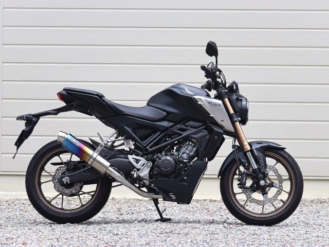 WR’S ダブルアールズ ラウンドタイプフルエキゾースト 焼き色チタンサイレンサー仕様 HONDA ホンダ CB125R【8BJ-JC91】 LS1110JM