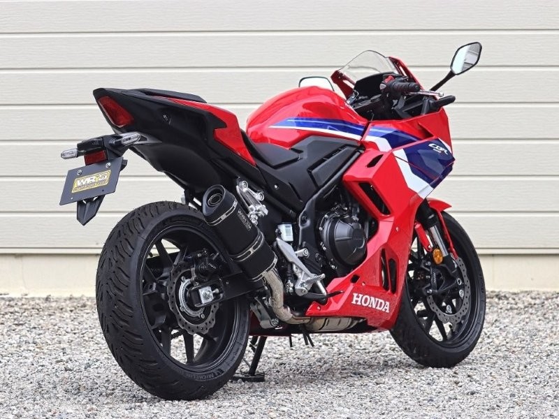 WR’S ダブルアールズ HONDA ホンダ CBR400R(24-)(8BL-NC65) SS-OVAL SHORTタイプ スリップオンマフラー F-BLACKチタン JMCA政府認証 SF1470JM