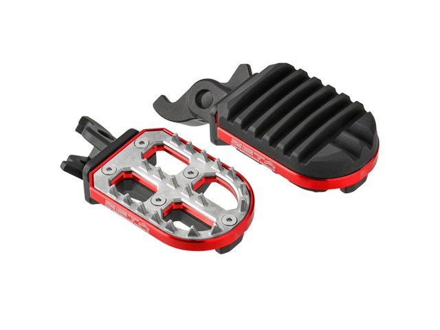 在庫有り ZETA ジータ Advフットペグ RED CRF250L/RALLY'12-,CRF1000L/1100L'18- ZE93-0142|MOTO-OCC 店