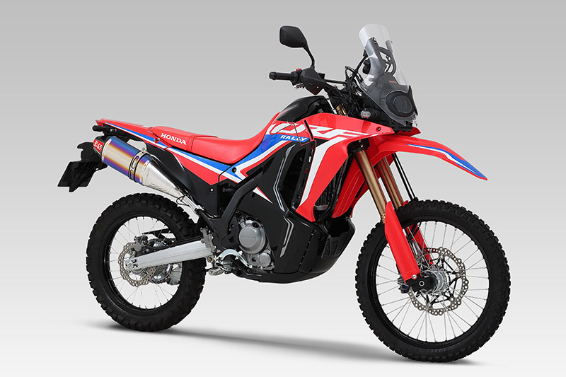 【18日限定！クーポン配布！】 ヨシムラ バイク用 マフラー 機械曲 RS-4Jサイクロン カーボンエンド EXPORT SPEC 政府認証 (STB) チタンブルー 車種:CRF250L/RALLY 品番:110-47H-5L80B