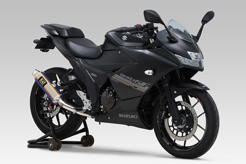 【25日限定！クーポン配布！】 ヨシムラ バイク用 マフラー 機械曲GP-MAGNUM105サイクロン EXPORT SPEC 政府認証 (STB) チタンブルー 車種:GIXXER/SF250/V-STROM250SX 品番:110A-12C-5U80B｜moto-zoa 店
