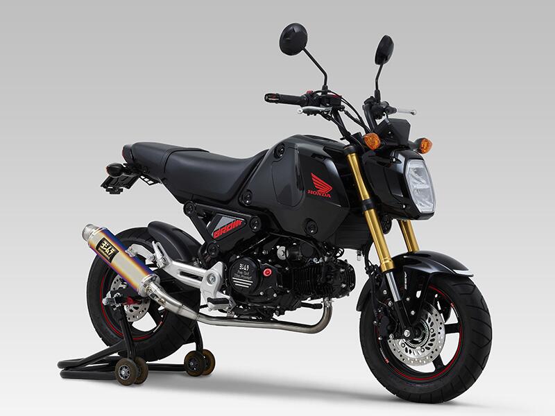 【18日限定！クーポン配布！】 ヨシムラ YOSHIMURA バイク用 マフラー 機械曲 GP-MAGNUMサイクロン EXPORT SPEC 政府認証 (STB) チタンブルーカバー 車種:GROM 品番:110A-40K-5U80B