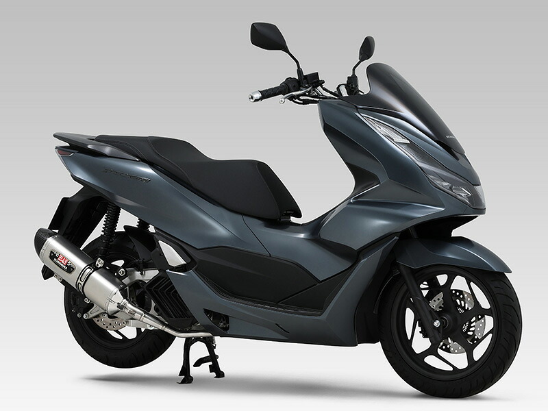 【18日限定！クーポン配布！】 ヨシムラ バイク用 マフラー 機械曲R-77SサイクロンEXPORT SPEC 政府認証 (SSFC)サテンフィニッシュ/カーボンエンドタイプ 車種:PCX160 品番:110A-49G-5130