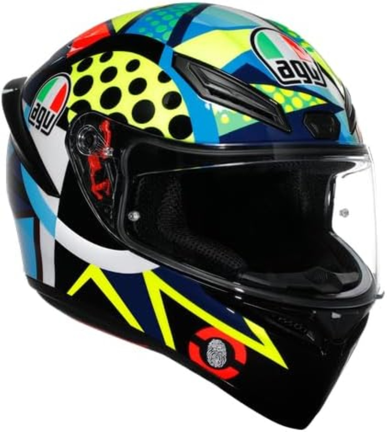【20日限定！クーポン配布！】 AGV(エージーブイ) バイクヘルメット フルフェイス K1 S ROSSI WINTER TEST 2020 ロッシ ウィンターテスト 2020 UVカット 18394007067｜moto-zoa 店
