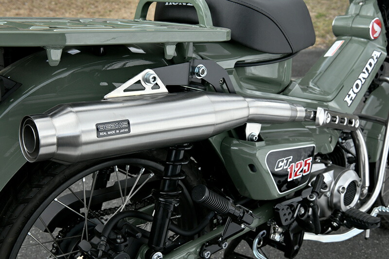 【18日限定！クーポン配布！】 ビームス BEAMS バイク用 フルエキゾーストマフラー パワートレック ステンレス 政府認証 ハンターカブCT125 8BJ-JA65 G1018-22-004