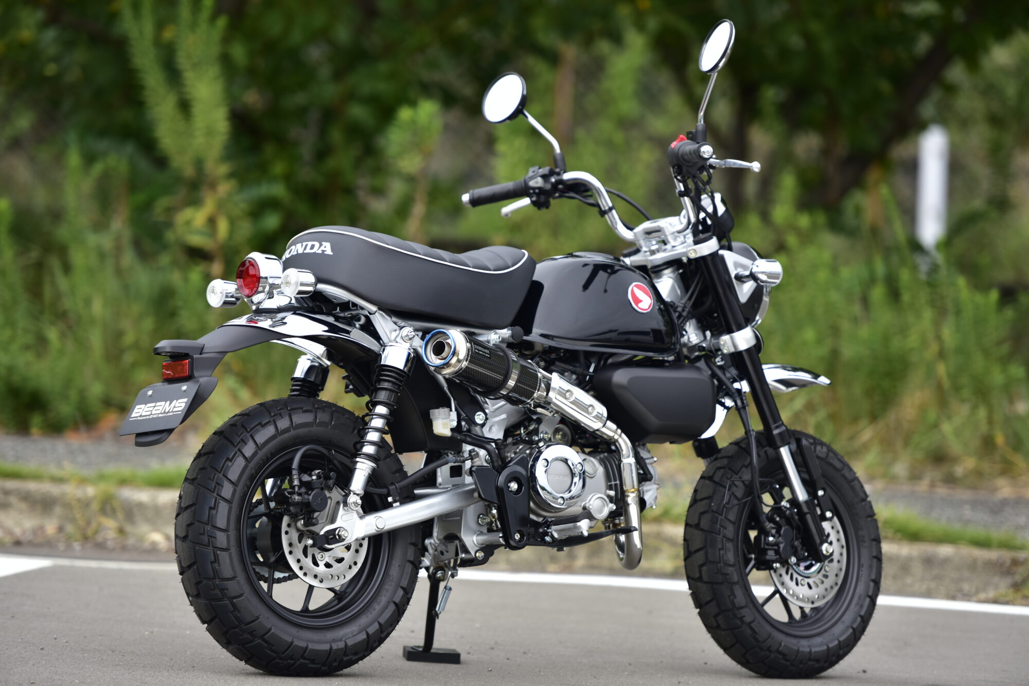 ビームス BEAMS バイク用 JMCA 政府認証 R-EVO TYPE C カーボン サイレンサー フルエキゾースト マフラー モンキー125 G1025-56-006|moto-zoa 店