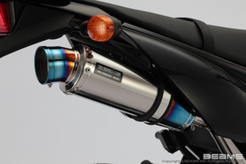 【15日限定！クーポン配布！】 ビームス BEAMS バイク用 マフラー スリップオン D-TRACKER125 EBJ-LX125D KLX125 EBJ-LX125C R-EVO チタンサイレンサー B412-53-007