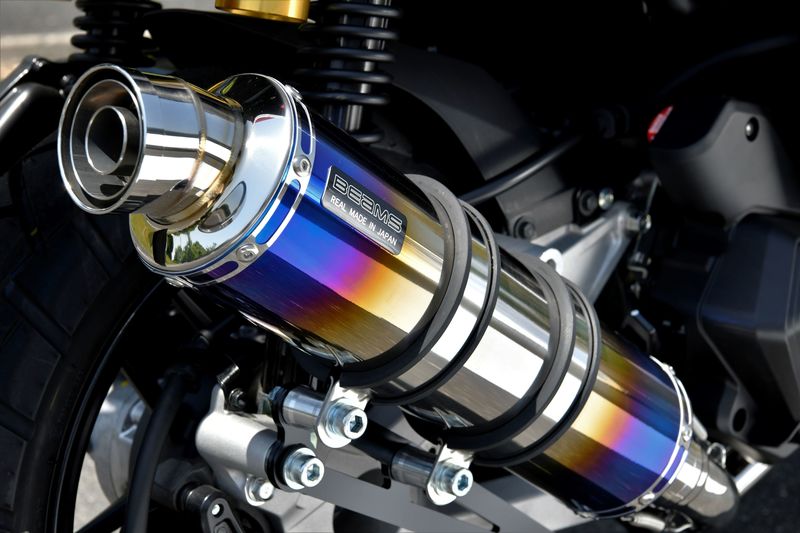 【15日限定！クーポン配布！】 ビームス BEAMS バイク用 フルエキゾーストマフラー R-EVO ヒートチタンサイレンサー 政府認証 JMCA ADV160 2023～ 8BK-KF54 G1013-53-007