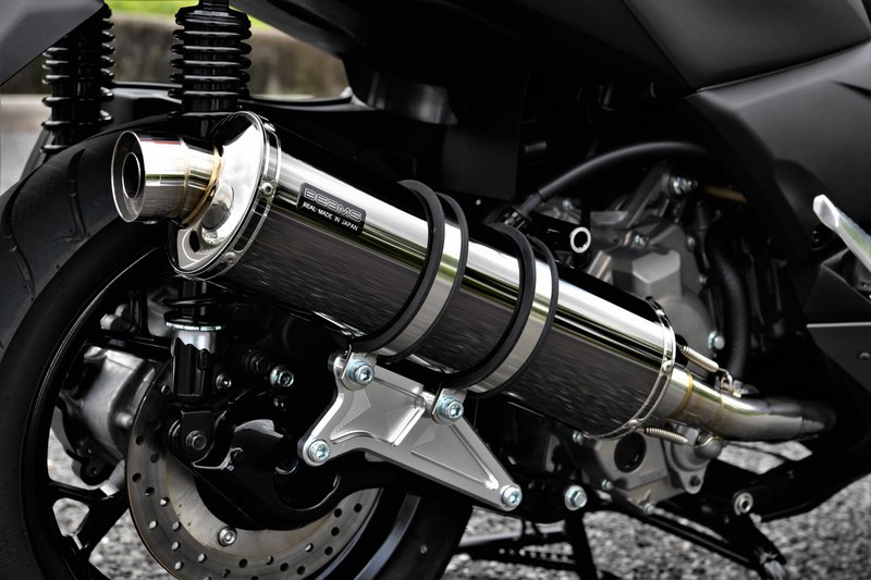 【マラソン期間 クーポン配布！】 ビームス BEAMS バイク用 フルエキゾーストマフラー R-EVO SMB（スーパーメタルブラック）サイレンサー 政府認証 JMCA X-MAX250 2BK-SG42J G259-53-005