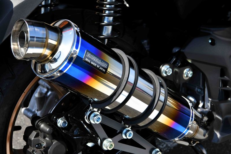 【15日限定！クーポン配布！】 ビームス BEAMS バイク用 フルエキゾーストマフラー R-EVO ヒートチタンサイレンサー 政府認証 JMCA N-MAX125 8BJ-SEG6J G267-53-007
