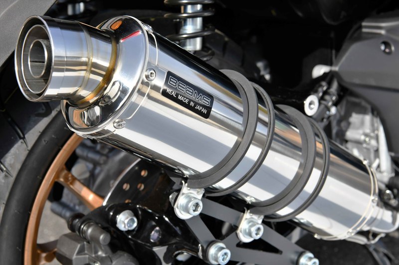 ビームス BEAMS バイク用 フルエキゾーストマフラー R-EVO ステンレスサイレンサー 政府認証 JMCA N-MAX155 8BK-SG66J G271-53-008