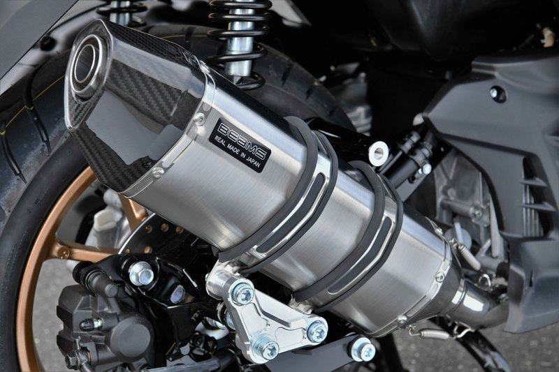 【マラソン期間 クーポン配布！】 ビームス BEAMS バイク用 フルエキゾーストマフラー CORSA-EVO2 ステンレスサイレンサー 政府認証 JMCA N-MAX155 8BK-SG66J G271-64-000