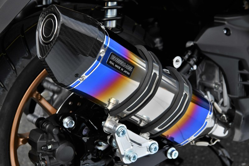 ビームス BEAMS バイク用 フルエキゾーストマフラー CORSA-EVO2 ヒートチタンサイレンサー 政府認証 JMCA N-MAX155 8BK-SG66J G271-65-001｜moto-zoa 店