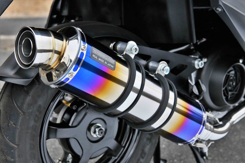 【15日限定！クーポン配布！】 ビームス BEAMS バイク用 フルエキゾーストマフラー R-EVO ヒートチタンサイレンサー 政府認証 JMCA アヴェニス125 8BJ-EA12J G347-53-007