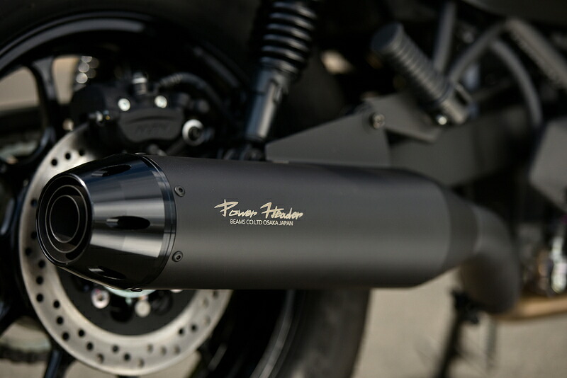 【15日限定！クーポン配布！】 ビームス BEAMS バイク用 スリップオンマフラー パワーヘッダー S TYPE M サイレンサー 政府認証 JMCA マットブラック エリミネーター400 / SE G434-24-002