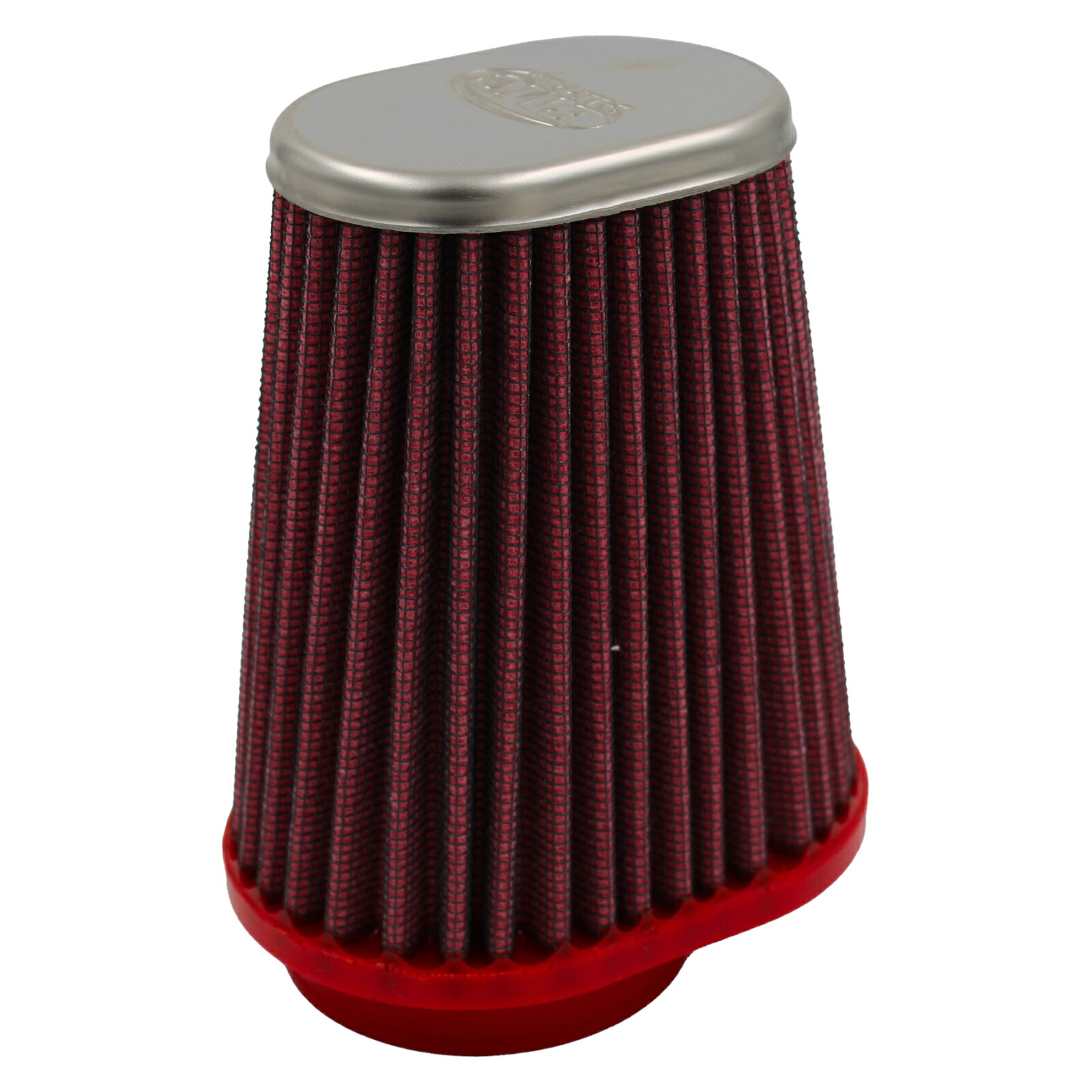 BMC Air Filter バイク エアクリーナー シングルエア メタルトップ Φ55 フィルター長120mm 左4mmオフセット キャブレター用 コニカルエアフィルター FBPF55-120L