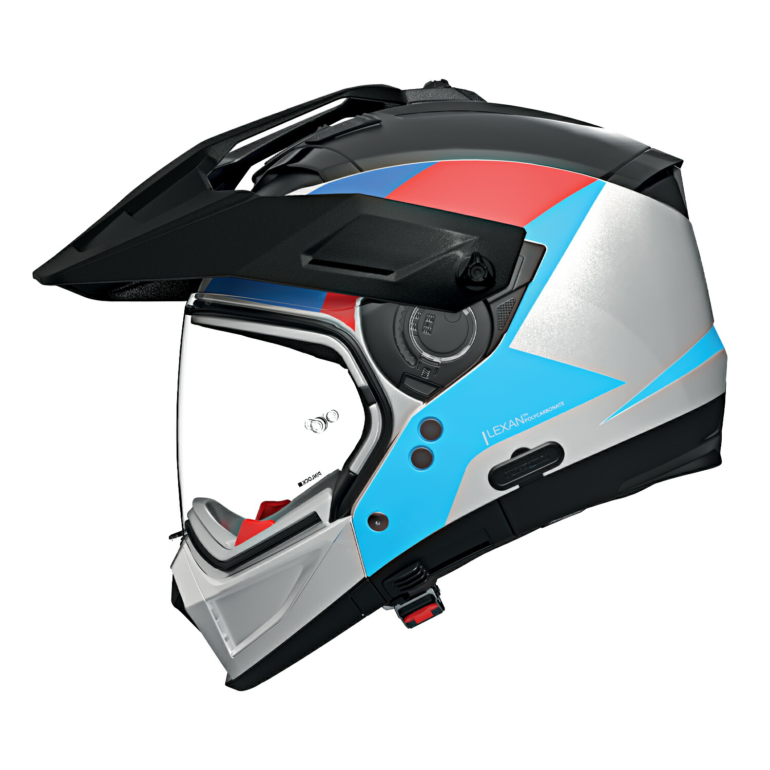 【25日限定！クーポン配布！】 NOLAN ノーラン バイク ヘルメット オフロード N70-2X TURBINE(BLUE/350) M / L / XL UVカット｜moto-zoa 店