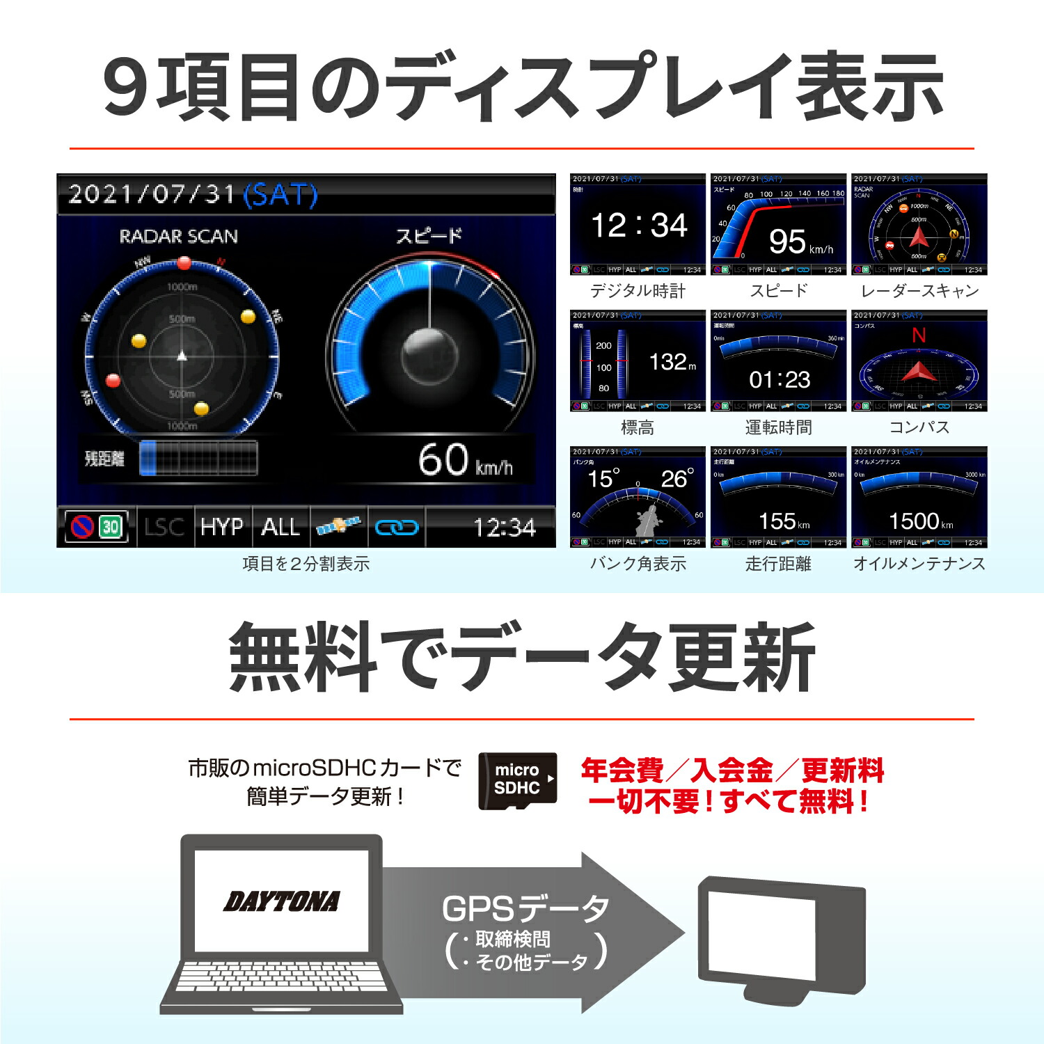 DAYTONA (デイトナ) バイク用 レーザー) レーダー探知機 レーザー式