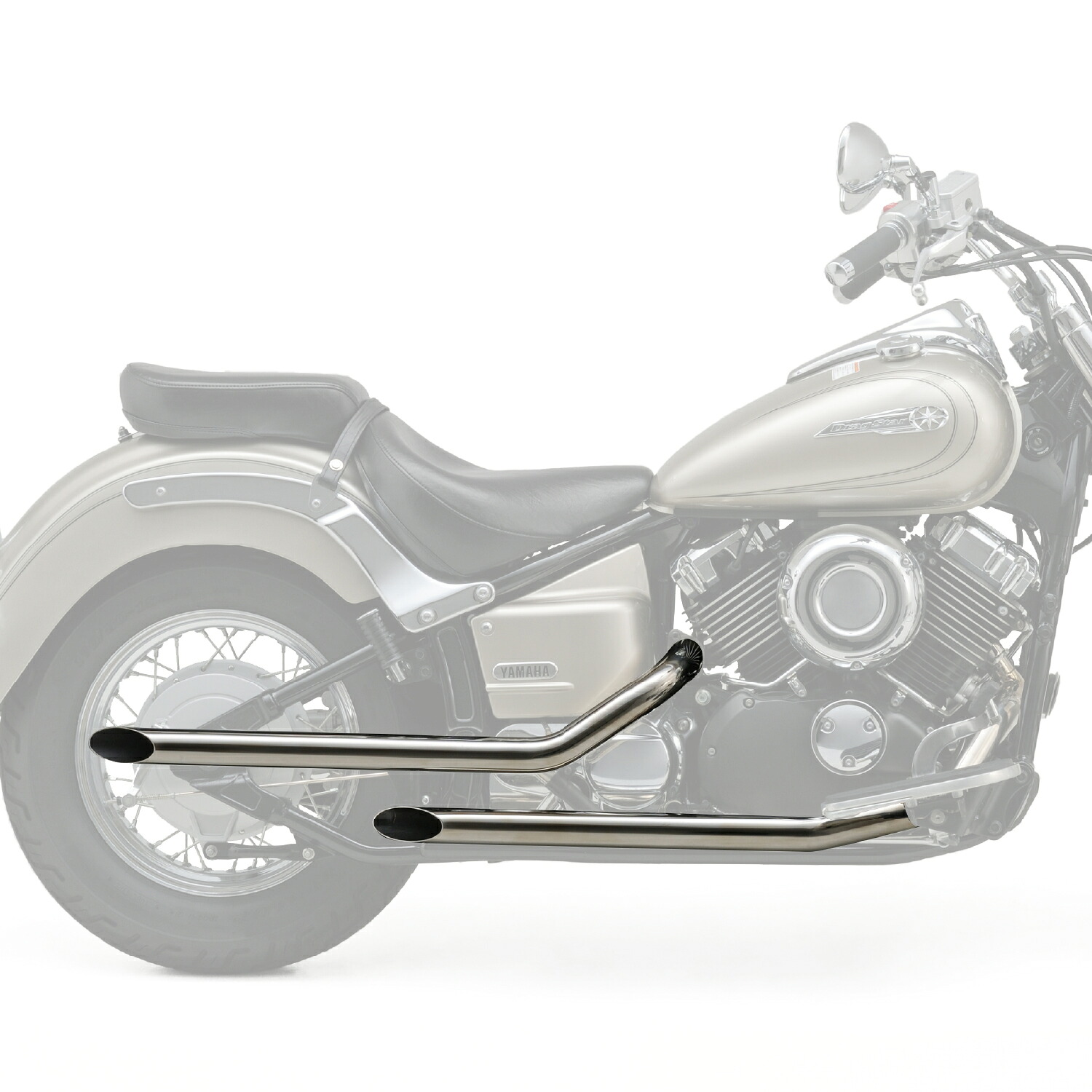 デイトナ DAYTONA バイク用 マフラー ドラッグスター/クラシック400(10-)専用 ステンレス製 バフ仕上げ ドラッグパイプマフラー 30123