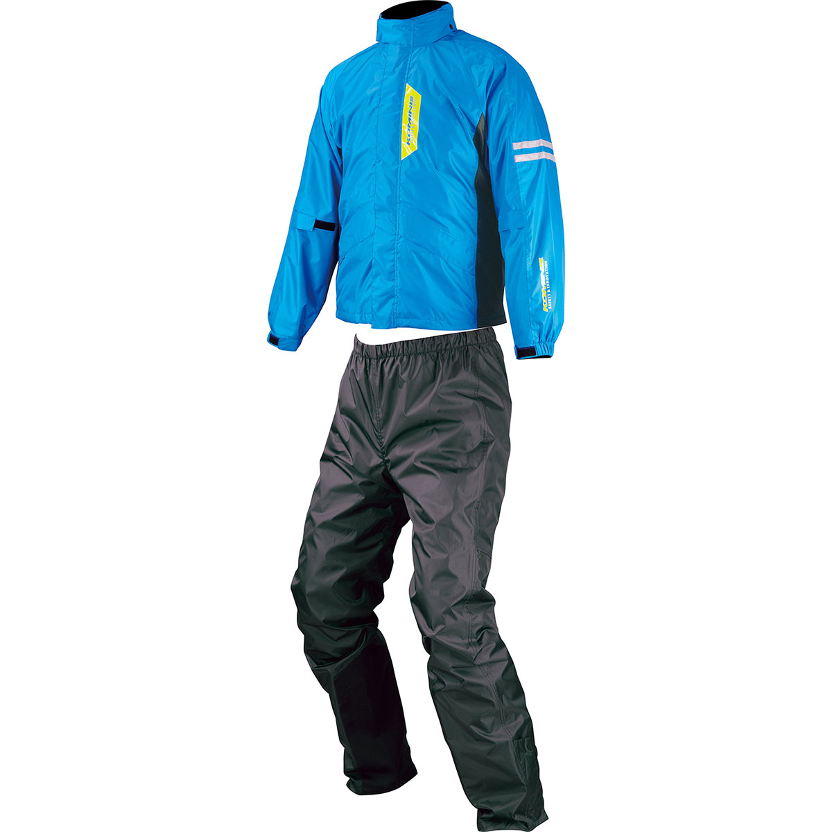 【25日限定!クーポン配布!】 コミネ KOMINE バイク用 防水 レインスーツ レインギア Rain gear RK-539 ブレスターレインウェア フィアート シアン ブルー 青 5XLBサイズ 03-539/C.BL/5XLB|moto-zoa 店