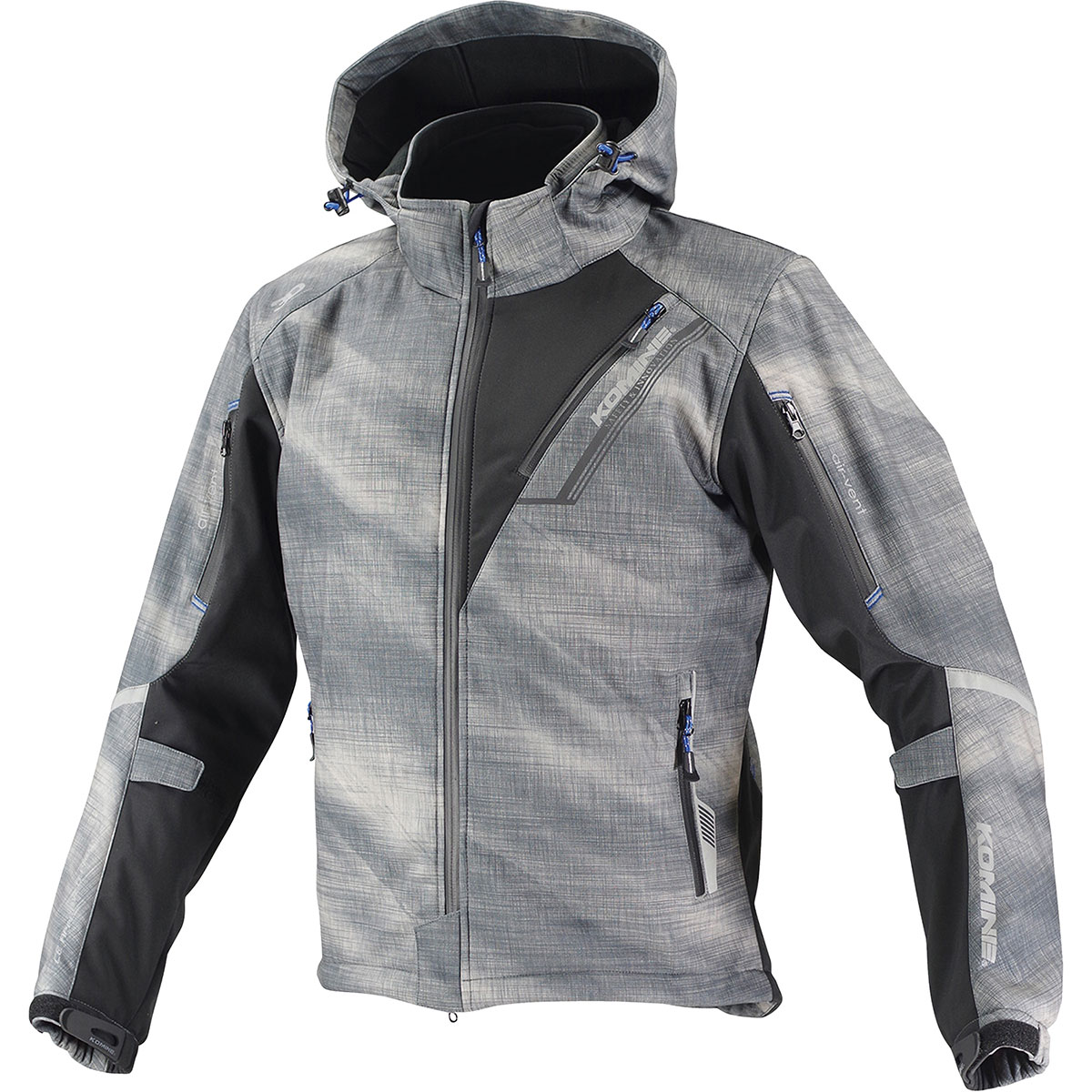 【18日限定！クーポン配布！】 コミネ KOMINE バイク用 ジャケット Jacket JK-579 プロテクトソフトシェルウィンターパーカ-イフ スモーク WLサイズ 07-579/SM/WL