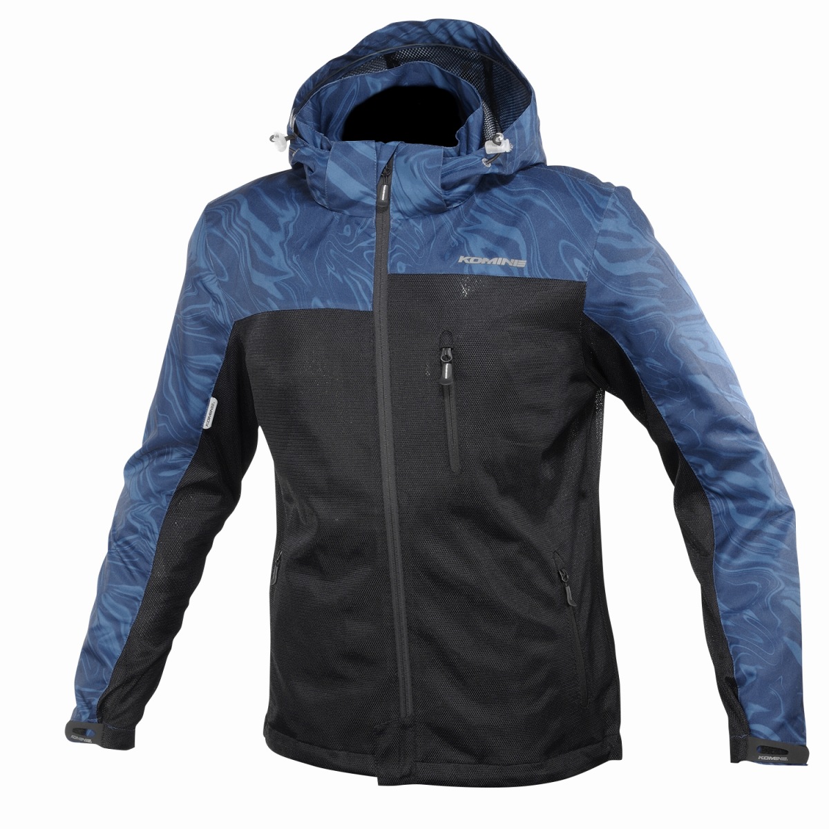 【20日限定！クーポン配布！】 コミネ KOMINE バイク用 ジャケット Jacket JK-114 プロテクトメッシュパーカ テン ネイビーマーブル Mサイズ 07-114/NV.MARBLE/M