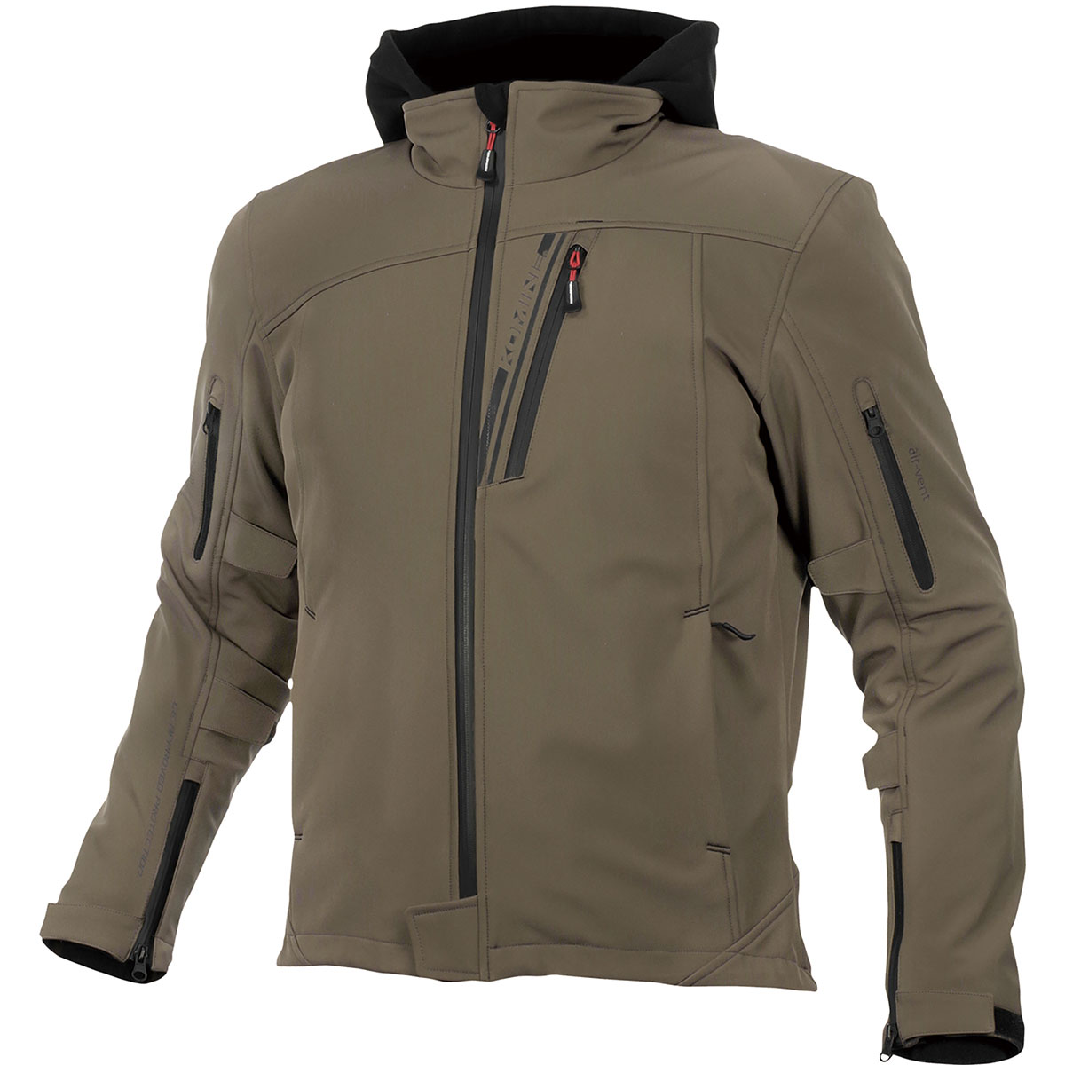【マラソン期間 クーポン配布！】 コミネ KOMINE バイク用 ジャケット Jacket JK-590 プロテクトソフトシェルウインターパーカ ディープオリーブ WMサイズ 07-590/D.OLIVE/WM
