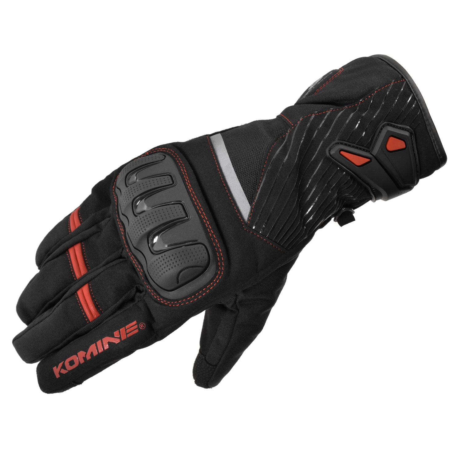 【15日限定！クーポン配布！】 コミネ KOMINE バイク用 グローブ Gloves GK-846 プロテクトウインターグローブ ブラック/レッド Lサイズ 06-846/BK/RD/L