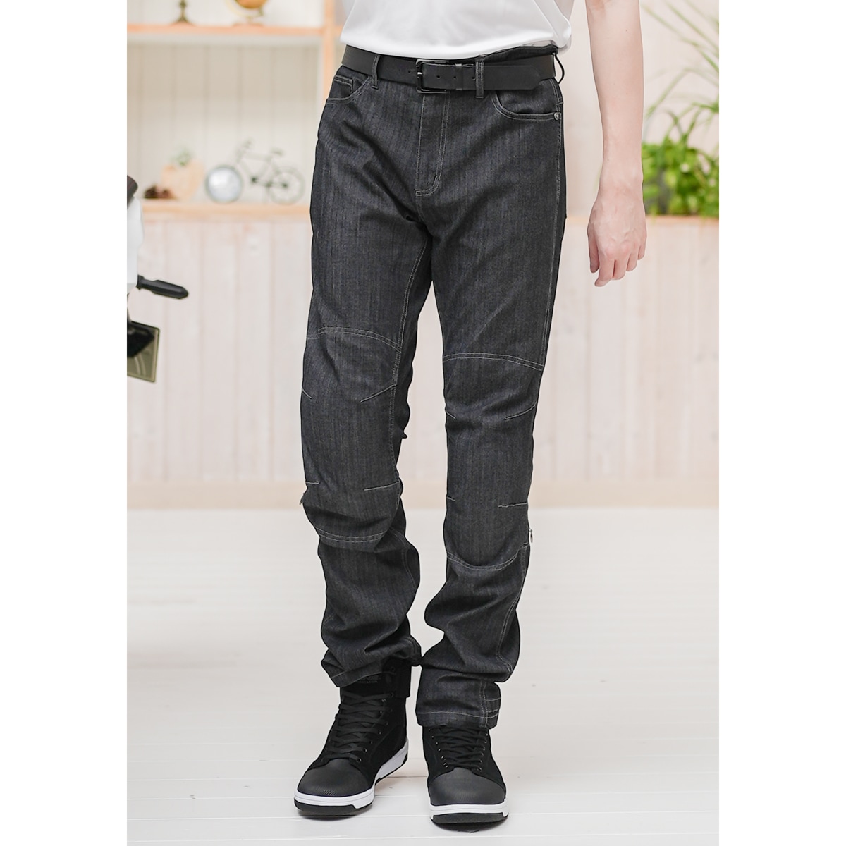 【美品】コミネ ジーンズ KOMINE バイクジーンズ　Lサイズ コミネ(KOMINE)バイク用 パンツ ジーンズ One Wash Blue L
