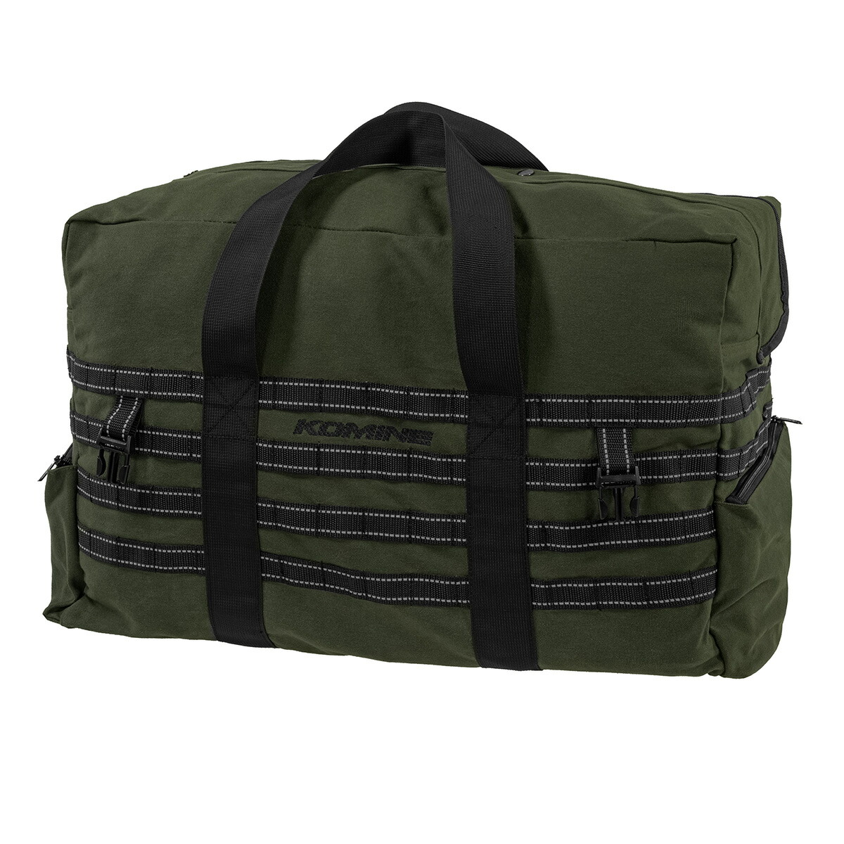 【3/1限定！数量限定クーポン配布！エントリーでP3倍！】 コミネ Komine バイク用 リアバッグ ボストンバッグ SA-251 キャンピングキャンバスシートバッグ 65L オリーブ 09-251/OLIVE/FREE画像