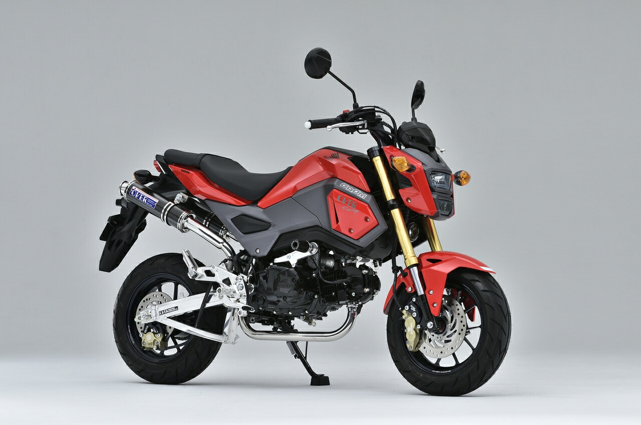 【マラソン期間 クーポン配布！】 OVER Racing(オーバーレーシング) バイク用 フルエキゾーストマフラー ツインカーボン GROM(16)(17-20) 16-221-11