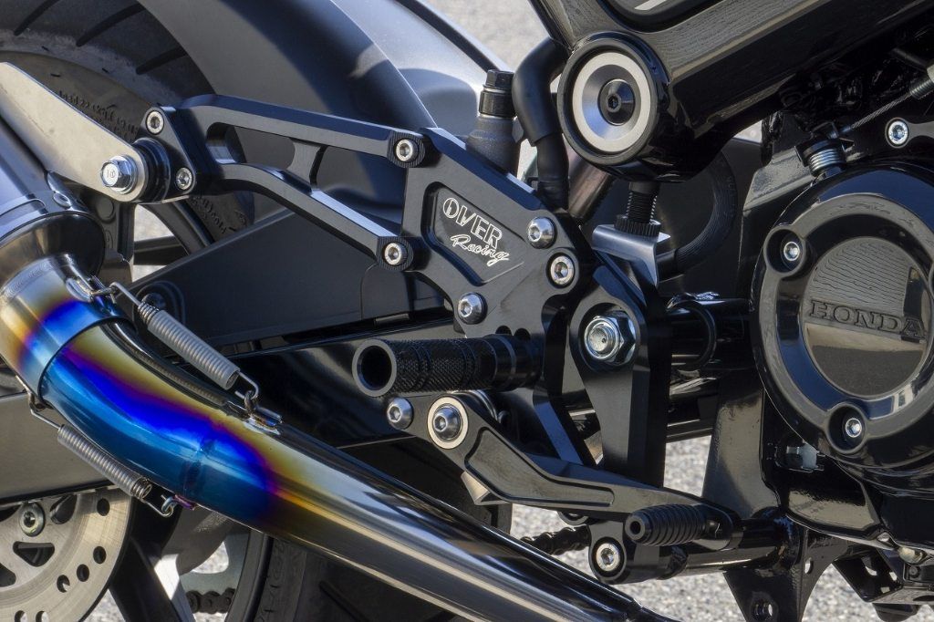 OVER Racing(オーバーレーシング) バイク用 バックステップ 4ポジション ブラック GROM(21-) 51-223-41B