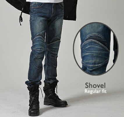 【マラソン期間 クーポン配布！】 ROUGH&ROAD (ラフ&ロード) バイク用 パンツ uglyBROS アグリブロス MOTOPANTS SHOVEL【Men's】 ブルー 36インチ UB0003BL5