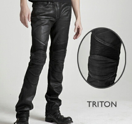【15日限定！クーポン配布！】 ROUGH&ROAD (ラフ&ロード) バイク用 パンツ uglyBROS アグリブロス MOTOPANTS TRITON 【Men's】 ブラック 36インチ UB0008BK5