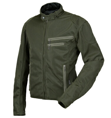 ROUGH&ROAD (ラフ&ロード) バイク用 メッシュジャケット ライディングZIPメッシュジャケット オリーブ XLサイズ RR7313OV5