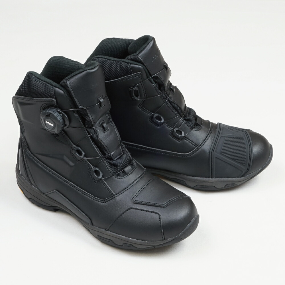 【18日限定！クーポン配布！】 ROUGH&ROAD (ラフ&ロード) バイク用 シューズ RR6302 デュアルテックスラフライディングシューズ ブラック 26.0cm RR6302BK260
